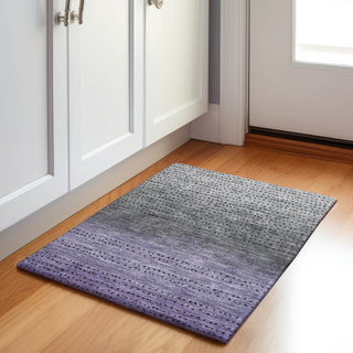 Piper Looms Chantille Abstract ACN2009 Purple Machine Washable Area Rug Scatter Lifestyle Image Feature