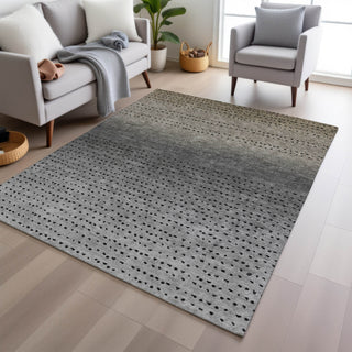 Piper Looms Chantille Abstract ACN2009 Taupe Machine Washable Area Rug Lifestyle Image Feature
