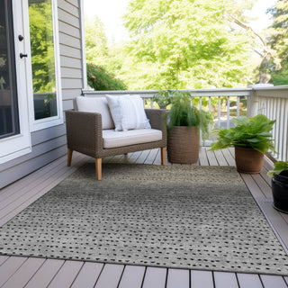 Piper Looms Chantille Abstract ACN2009 Taupe Machine Washable Area Rug Outdoor Lifestyle Image Feature