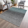 Piper Looms Chantille Abstract ACN2009 Teal Machine Washable Area Rug Lifestyle Image Feature