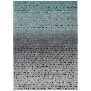 Piper Looms Chantille Abstract ACN2009 Teal Machine Washable Area Rug main image