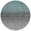 Piper Looms Chantille Abstract ACN2009 Teal Machine Washable Area Rug Round Main Image