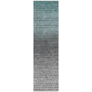 Piper Looms Chantille Abstract ACN2009 Teal Machine Washable Area Rug Runner Main Image