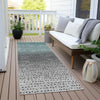 Piper Looms Chantille Abstract ACN2009 Teal Machine Washable Area Rug Runner Outdoor Lifestyle Image Feature