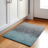 Piper Looms Chantille Abstract ACN2009 Teal Machine Washable Area Rug Scatter Lifestyle Image Feature