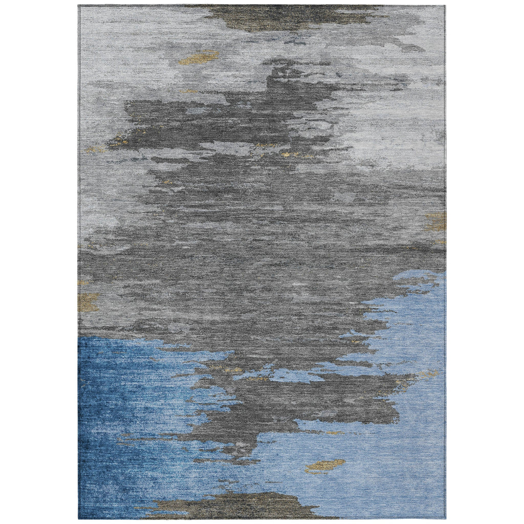 Piper Looms Chantille Abstract ACN2010 Denim Machine Washable Area Rug main image