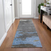 Piper Looms Chantille Abstract ACN2010 Denim Machine Washable Area Rug Runner Lifestyle Image Feature