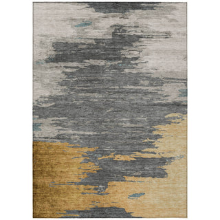 Piper Looms Chantille Abstract ACN2010 Gold Machine Washable Area Rug main image