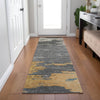 Piper Looms Chantille Abstract ACN2010 Gold Machine Washable Area Rug Runner Lifestyle Image Feature
