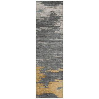 Piper Looms Chantille Abstract ACN2010 Gold Machine Washable Area Rug Runner Main Image