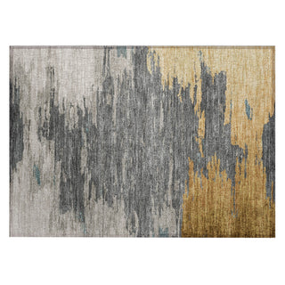 Piper Looms Chantille Abstract ACN2010 Gold Machine Washable Area Rug Scatter Main Image