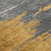 Piper Looms Chantille Abstract ACN2010 Gold Machine Washable Area Rug Swatch Image