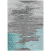 Piper Looms Chantille Abstract ACN2010 Teal Machine Washable Area Rug main image