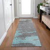 Piper Looms Chantille Abstract ACN2010 Teal Machine Washable Area Rug Runner Lifestyle Image Feature