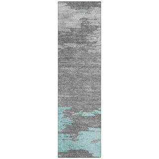 Piper Looms Chantille Abstract ACN2010 Teal Machine Washable Area Rug Runner Main Image