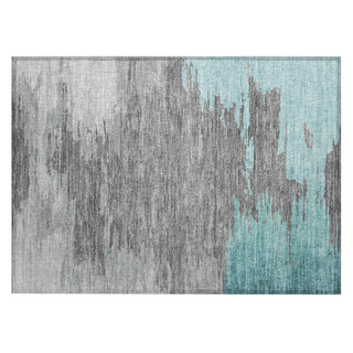 Piper Looms Chantille Abstract ACN2010 Teal Machine Washable Area Rug Scatter Main Image