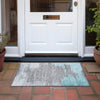Piper Looms Chantille Abstract ACN2010 Teal Machine Washable Area Rug Scatter Outdoor Lifestyle Image Feature