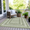 Piper Looms Chantille Geometric ACN2011 Aloe Machine Washable Area Rug Outdoor Lifestyle Image Feature