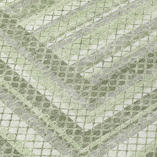 Piper Looms Chantille Geometric ACN2011 Aloe Machine Washable Area Rug Swatch Image