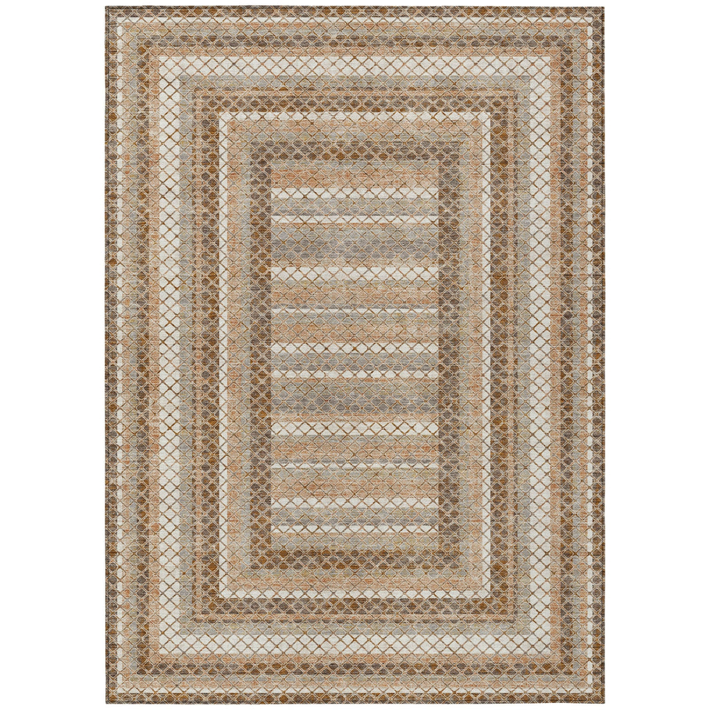 Piper Looms Chantille Geometric ACN2011 Chocolate Machine Washable Area Rug main image