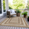 Piper Looms Chantille Geometric ACN2011 Chocolate Machine Washable Area Rug Outdoor Lifestyle Image Feature