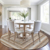 Piper Looms Chantille Geometric ACN2011 Chocolate Machine Washable Area Rug Round Lifestyle Image Feature