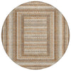 Piper Looms Chantille Geometric ACN2011 Chocolate Machine Washable Area Rug Round Main Image