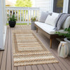 Piper Looms Chantille Geometric ACN2011 Chocolate Machine Washable Area Rug Runner Outdoor Lifestyle Image Feature