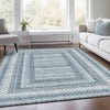 Piper Looms Chantille Geometric ACN2011 Denim Machine Washable Area Rug Lifestyle Image Feature