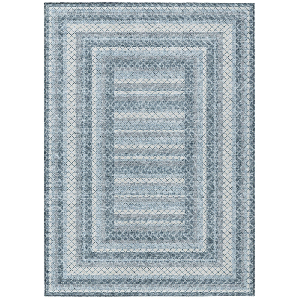 Piper Looms Chantille Geometric ACN2011 Denim Machine Washable Area Rug main image