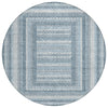 Piper Looms Chantille Geometric ACN2011 Denim Machine Washable Area Rug Round Main Image