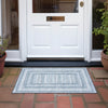 Piper Looms Chantille Geometric ACN2011 Denim Machine Washable Area Rug Scatter Outdoor Lifestyle Image Feature