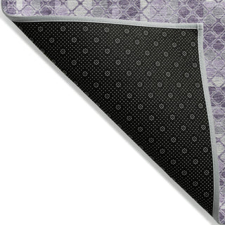 Piper Looms Chantille Geometric ACN2011 Lavender Machine Washable Area Rug Backing Image