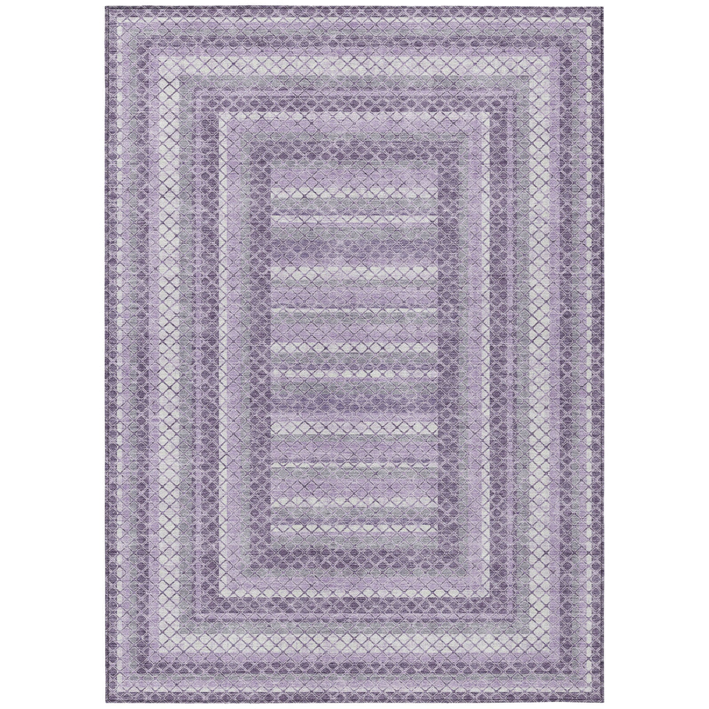 Piper Looms Chantille Geometric ACN2011 Lavender Machine Washable Area Rug main image