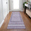 Piper Looms Chantille Geometric ACN2011 Lavender Machine Washable Area Rug Runner Lifestyle Image Feature