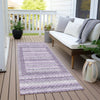 Piper Looms Chantille Geometric ACN2011 Lavender Machine Washable Area Rug Runner Outdoor Lifestyle Image Feature