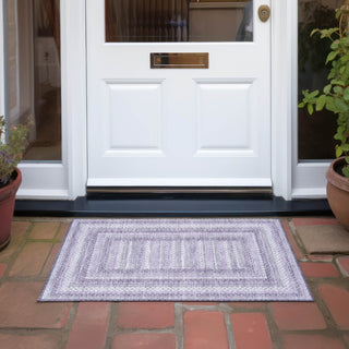 Piper Looms Chantille Geometric ACN2011 Lavender Machine Washable Area Rug Scatter Outdoor Lifestyle Image Feature
