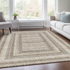 Piper Looms Chantille Geometric ACN2011 Taupe Machine Washable Area Rug Lifestyle Image Feature