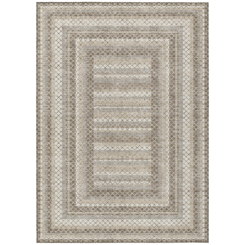 Piper Looms Chantille Geometric ACN2011 Taupe Machine Washable Area Rug main image