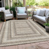 Piper Looms Chantille Geometric ACN2011 Taupe Machine Washable Area Rug Outdoor Lifestyle Image Feature