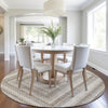 Piper Looms Chantille Geometric ACN2011 Taupe Machine Washable Area Rug Round Lifestyle Image Feature