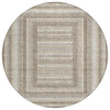 Piper Looms Chantille Geometric ACN2011 Taupe Machine Washable Area Rug Round Main Image