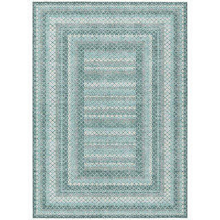 Piper Looms Chantille Geometric ACN2011 Teal Machine Washable Area Rug main image