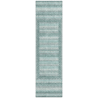 Piper Looms Chantille Geometric ACN2011 Teal Machine Washable Area Rug Runner Main Image
