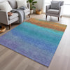 Piper Looms Chantille Ombre ACN2012 Aqua Machine Washable Area Rug Lifestyle Image Feature