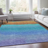 Piper Looms Chantille Ombre ACN2012 Aqua Machine Washable Area Rug Lifestyle Image Feature