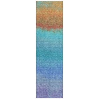 Piper Looms Chantille Ombre ACN2012 Aqua Machine Washable Area Rug Runner Main Image