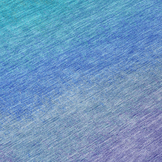 Piper Looms Chantille Ombre ACN2012 Aqua Machine Washable Area Rug Swatch Image