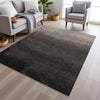 Piper Looms Chantille Ombre ACN2012 Black Machine Washable Area Rug Lifestyle Image Feature