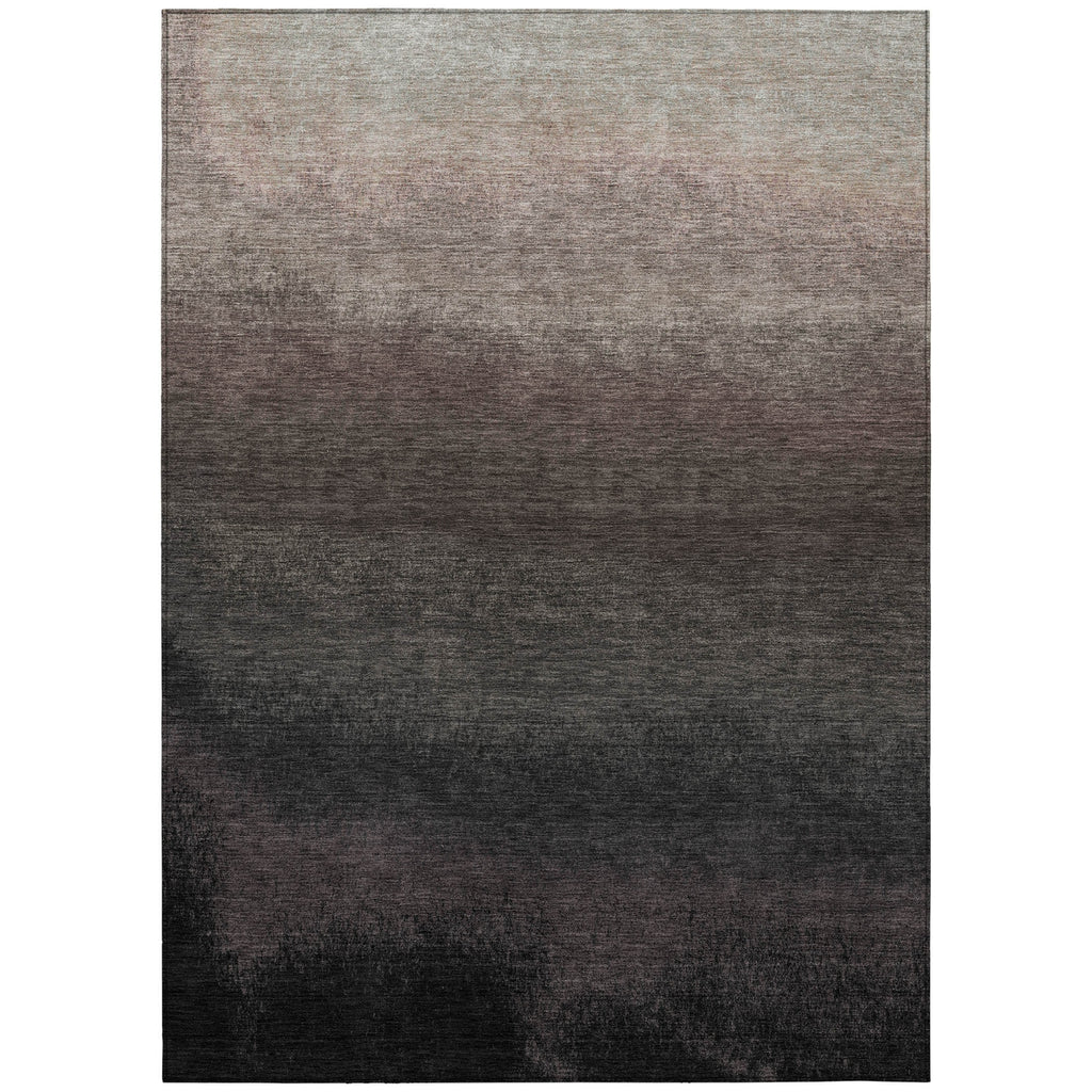 Piper Looms Chantille Ombre ACN2012 Black Machine Washable Area Rug main image
